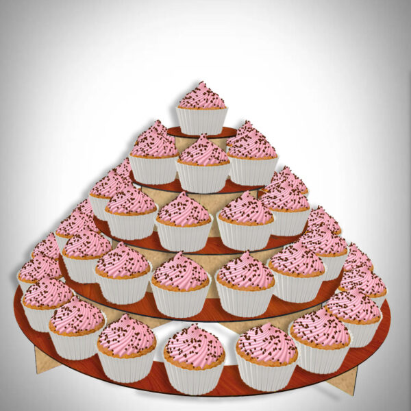 TORRE CIRCULAR DE CUPCAKES