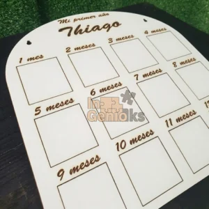 Tablero 12 Meses Bebé Personalizado | Tablero de Fotos Primer Año